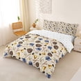 thumbnail image 3 of Castle Fairy Sport Baseball Duvet Cover King, Gloves Bats Stars Print King Bedding, Beige Brown,3 Pieces,1 Duvet Cover and 2 Pillowcases, 3 of 6