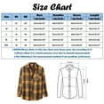 thumbnail image 3 of Plaid Shirts Men Casual Trendy Long Sleeve Button Down Lapel Business Shirt Coat Fall Comfortable Slim Fit Jackets for Men Khaki L, 3 of 6