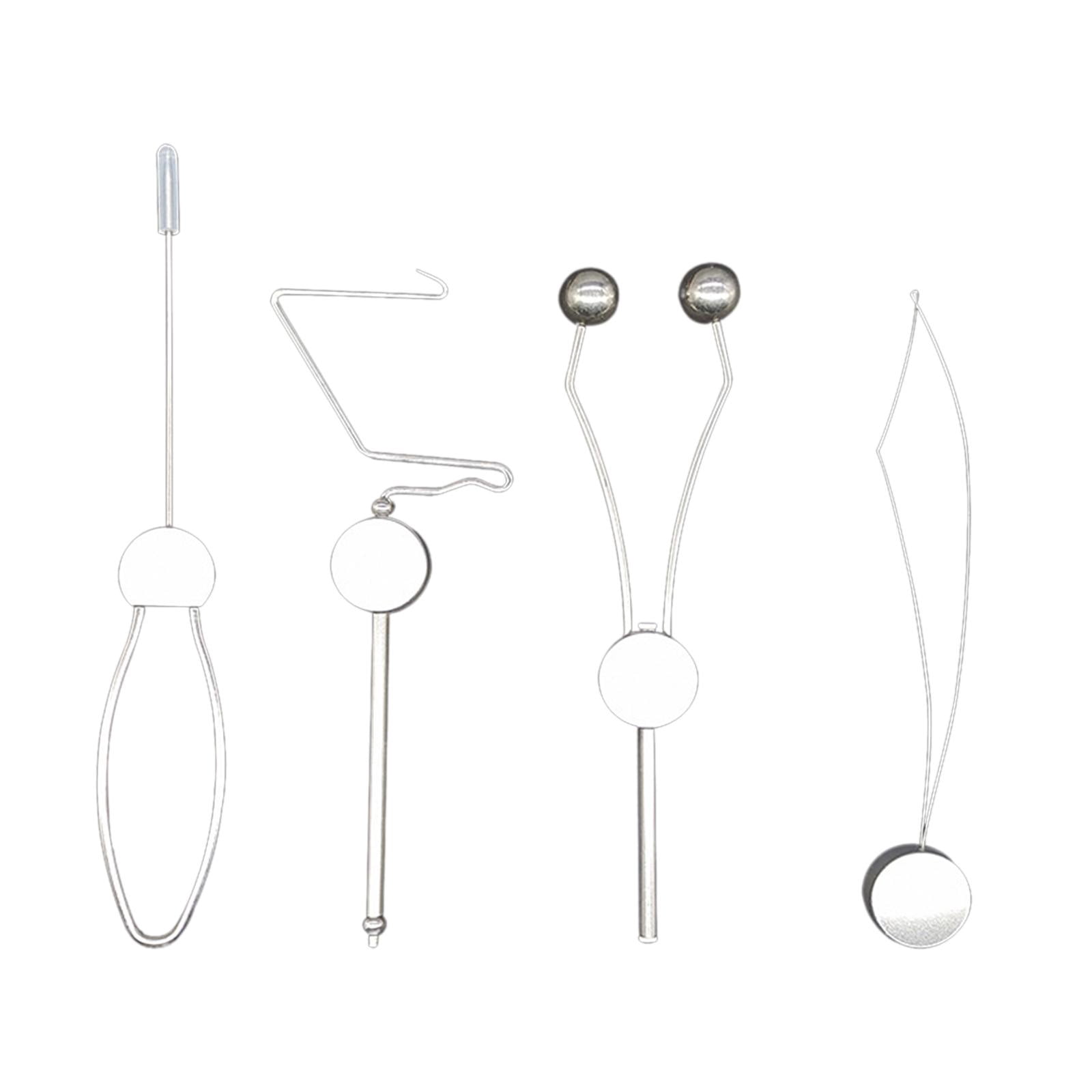 Nishiyuenyi 4Pcs Fly Tying Tools Combo Kit, Wire Threader Outdoor Knot Finisher Professional