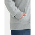 thumbnail image 4 of Time and Tru Women's and Women's Plus Zip Up Fleece Jacket with Hood, Sizes XS-4X, 4 of 5