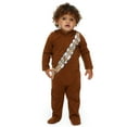 thumbnail image 2 of Star Wars Chewbacca Infant Baby Boys Zip Up Cosplay Costume Coverall Newborn to Infant, 2 of 5