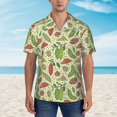 thumbnail image 2 of Fuzoiu Finger Lime Fruits Print Hawaiian Shirt for Men, Summer Beach Casual Short Sleeve Button Down Shirts, Men’s Beach Summer Shirts with Pocket,XX-Large, 2 of 7