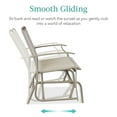 thumbnail image 3 of Best Choice Products 2-Person Outdoor Swing Glider, Steel Patio Loveseat, Bench Rocker w/ Armrests - Taupe, 3 of 8