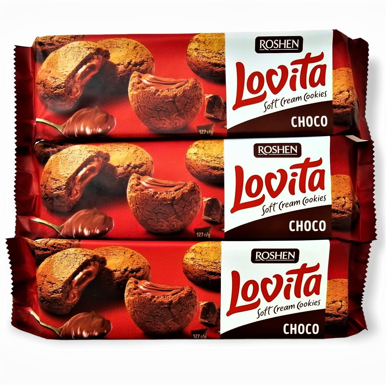 Roshen “Lovita” Butter Chocolate Soft Cookies with Choco Filling 4.6 oz