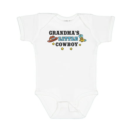 

Inktastic Grandmas Little Cowboy with Cowboy Hat and Boots Gift Baby Boy Bodysuit