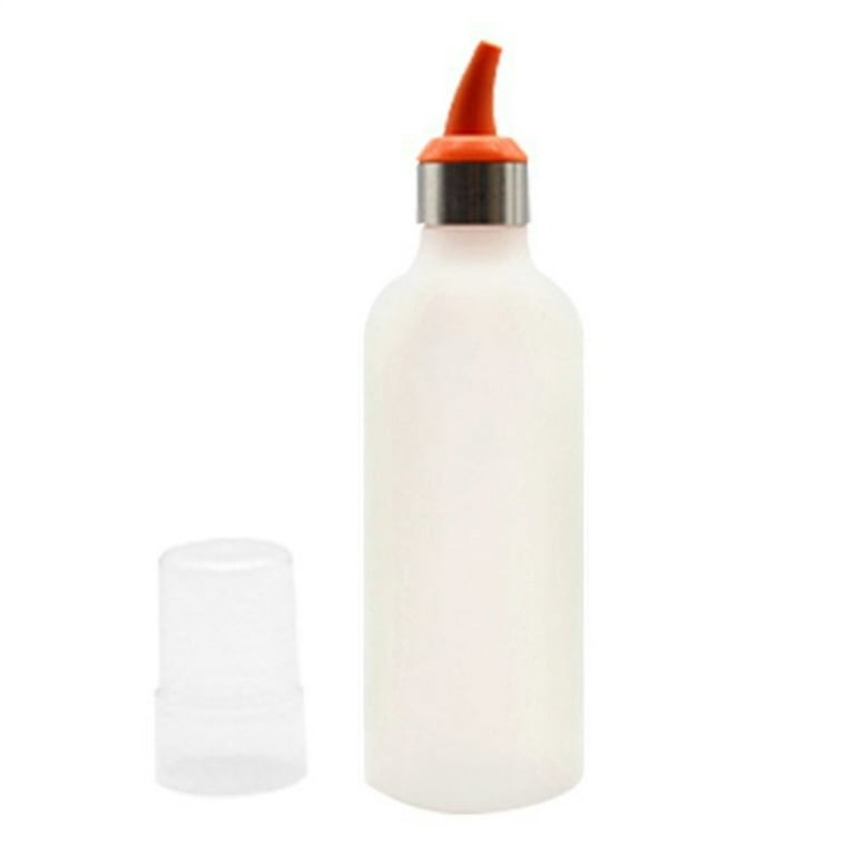 12 Pack Plastic Condiment Squeeze Bottles Twist Cap 10oz Sauce Ketchup Oil BBQ, White