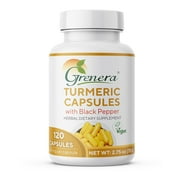 Remingo Turmeric Capsules (Haldi with Black Pepper) 120 Veg Capsules, Curcumin Supplement, 650 mg each