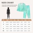 thumbnail image 4 of Vsdgher Cyan Mint Marble Pajamas Set Long Sleeve Sleepwear Womens Button Down Nightwear Pj Sets-Small, 4 of 7