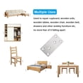 thumbnail image 3 of 6 PCS Mending Plates Straight Brace Brackets Heavy Duty Flat Bracket Stainless Steel Repair Plates for Furniture Wood, 3 of 7