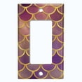 thumbnail image 5 of Metal Light Switch Plate Outlet Cover Mermaid Faded Purple MER010, 5 of 13