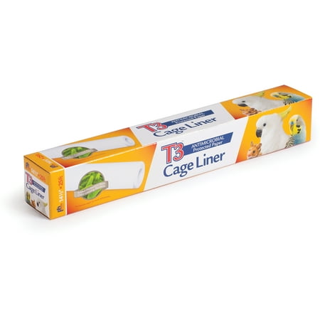 Prevue Pet Products T3 Antimicrobial Cage Liner, White