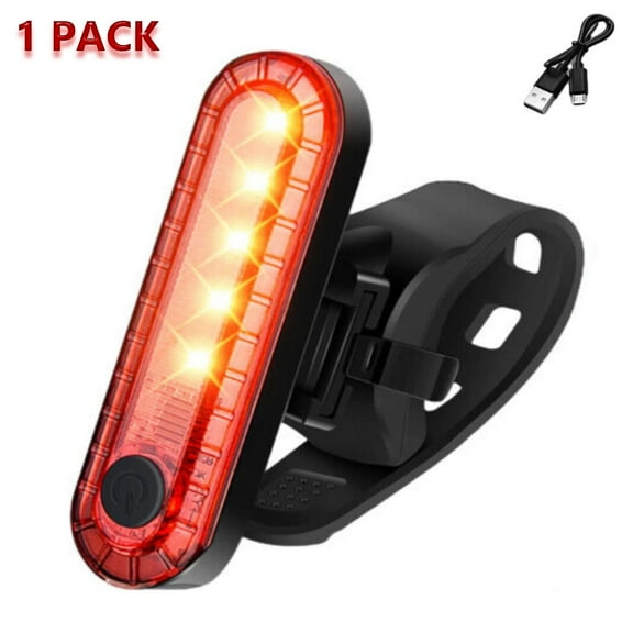 RoamRider 1 Pack Rechargeable Bike Tail Light, Waterproof Rear Bike Back Lights, Bright Cycling Flashlight Safety Reflectors 4 Modes