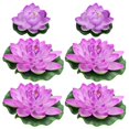 thumbnail image 1 of POINTERTECK Lotus Artificial Pond Flower Water Floating Lily Decor Padsponds Lilies Flowers Pool Plants Pad Lilly Fake Decorations, 1 of 6