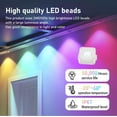 thumbnail image 4 of Prociv Permanent Outdoor Lights 100ft, Outdoor Christmas Lights, Smart RGB App Control with 60 LEDs, LED Eaves Lights IP67 Waterproof, House Roof Outdoor Lighting for Party, Daily, Halloween, Garden, 4 of 11