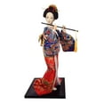 thumbnail image 3 of kowaku 12" Japanese Geisha Asian Geisha Doll Sculpture Ethnic Japanese Geisha Dolls Girl Statue for Office Shelf Tabletop Home Decor Blue and Red, 3 of 9