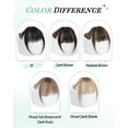 thumbnail image 6 of Clip in Bangs Bangs Hair Clip Fake Bangs Clip In Bangs Real Human Hair Hairpieces Ombre Blonde 360° Cover Clip on Bangs for Women Fringe with Temples Wispy Bangs Clip In Hair Extensions French Bangs, 6 of 10