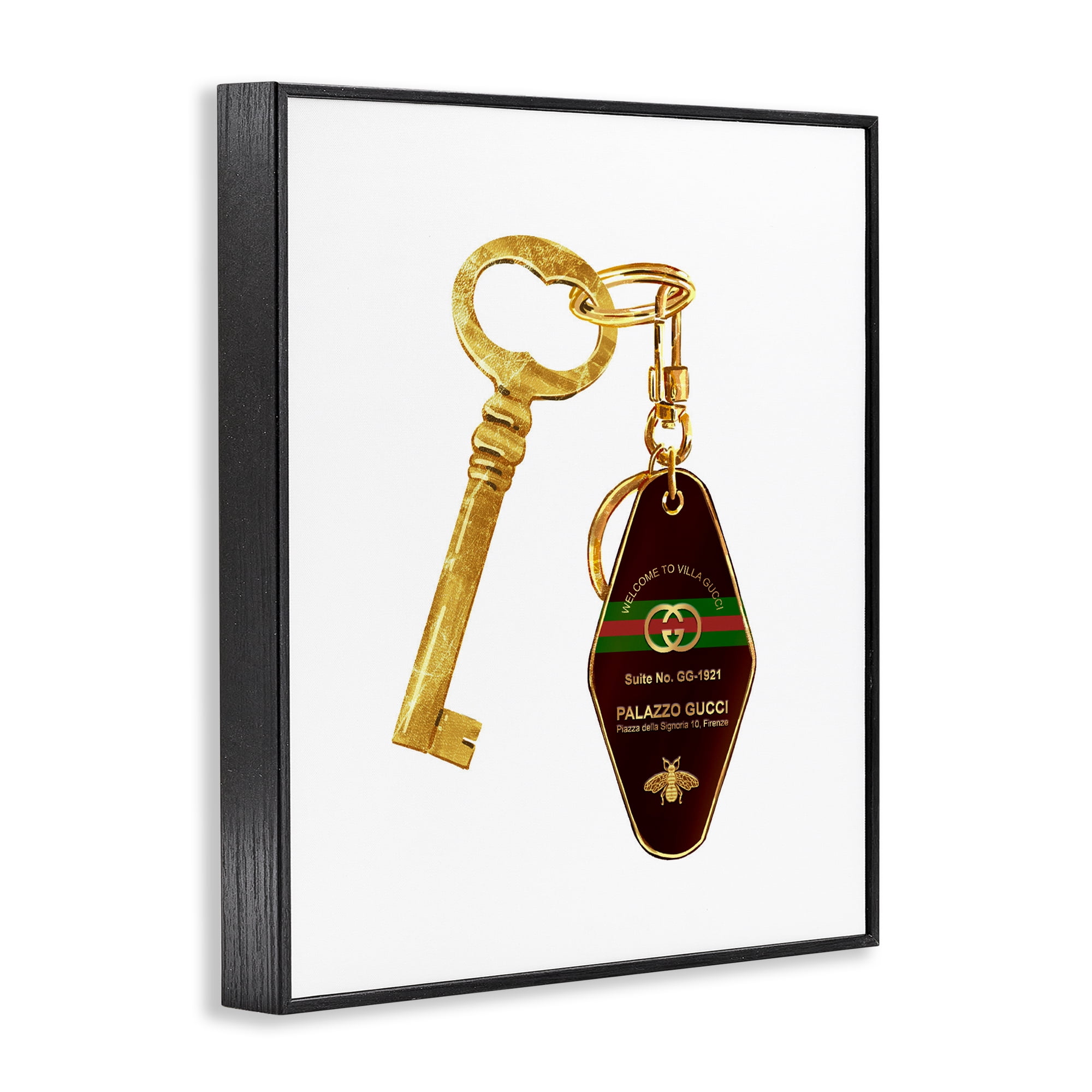 Luxury Hotel Key Black Framed Giclee Art, design by Ziwei Li