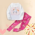 thumbnail image 2 of JUMEYU Girls Pjs Long Sleeve Soft Pajamas Infant Snug Fit Long Sleeve Sleepwear Baby Boys Girls PJs 2-Piece Set 3T 4T (White,3-4 Years), 2 of 4