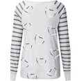 thumbnail image 3 of Blusa Informal de Manga Larga Alegría Market Con Estampado de Corazones Y cremallera Cuello en V, 3 of 4