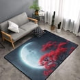 thumbnail image 2 of Red Tree Moon Night Sky Shaggy Area Rug, Rugs for Living Room Bedroom Non Slip Door Mat Indoor Carpet Machine Washable Nursery Home Decor Floor Mats for Entryway 60x39in-#, 2 of 5