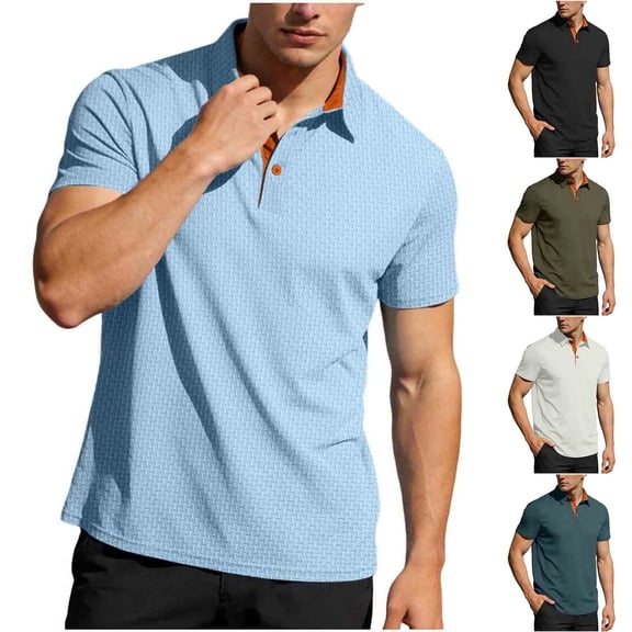 Daiosportswear Men'S Classic Fit Short Sleeve Polo Shirt Breathable Soft Stylish Contrast Placket Casual Collared Tee for Everyday Wear White XL(XL)