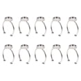 thumbnail image 2 of Weiweiguan 10 Pcs Bases d'Anneaux en Acier Inoxydable Plateaux de Fond Robustes, 2 of 6