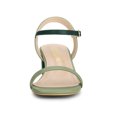 thumbnail image 6 of BLISSFUL STEP Women's Square Toe Ankle Strap Block Heel Sandals, 6 of 7