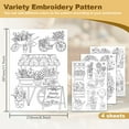 thumbnail image 2 of 17Pcs Garden Plants and Flowers Embroidery Pattern Stabilizer 8.3"x11.7" Flower Rack Water Soluble Stick and Stitch Embroidery Sticker 4 Sheets Garden Tools Hand Sewing DIY Embroidery Paper, 2 of 9