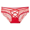 thumbnail image 4 of Byworldtasic Womens Breathable UnderwearWomen Lace Hipster Panties Soft Breathable Panty See Through Sexy Briefs Red-1, 4 of 4