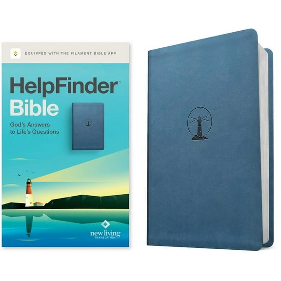 Helpfinder Bible Nlt, Filament Enabled (Leatherlike, Harbor Blue, Red Letter), (Hardcover)