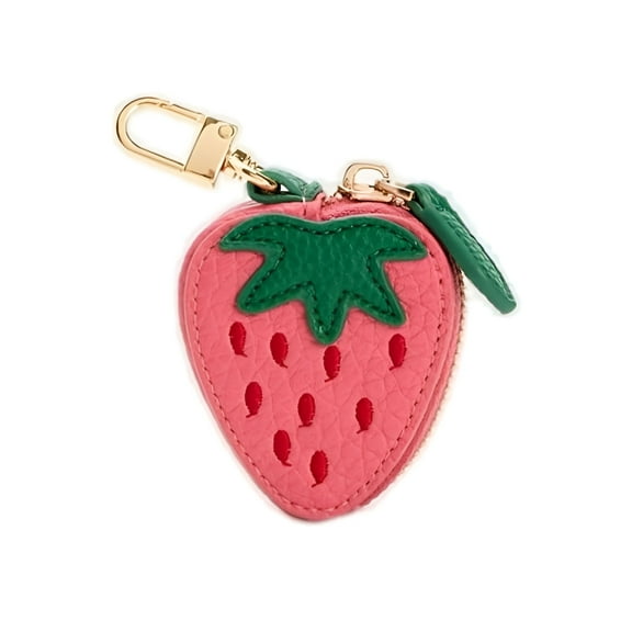 GASTROPOD Strawberry Fruit Charm Coin Purse Cute Keychain Mini Pouch Wallet Gift for Girl Women