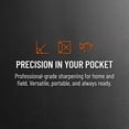thumbnail image 5 of Portable Knife Sharpener, Handheld Angle Guided Sharpener with 15°/17°/25° Adjustable Angles, Multi-Purpose Stone Set for Kitchen & Travel Knives(2PCS, 4 Sharpening Stones), 5 of 6