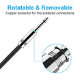 thumbnail image 2 of Straight-to-Straight Microphone Audio Cable 6.35mm Stereo Microphone Cable Mixer Extension Cable 2 Meters, 2 of 6