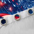 thumbnail image 4 of Manfei Usa Flag Kitchen Curtains,Festival Fireworks Stars Black Out Curtains Pack of 2 (42x63 Each), 4 of 7