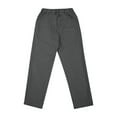 thumbnail image 7 of Lenpel Boys' School Pants Elastic High Waisted Straight Leg Pull on Pants Children Athletic Casual Trousers with Pockets(Dark Gray,8-9 Years), 7 of 7