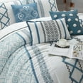 thumbnail image 2 of Nanshing Jamie 15 Piece Geometric Comforter Set, Blue, California King, 2 of 7