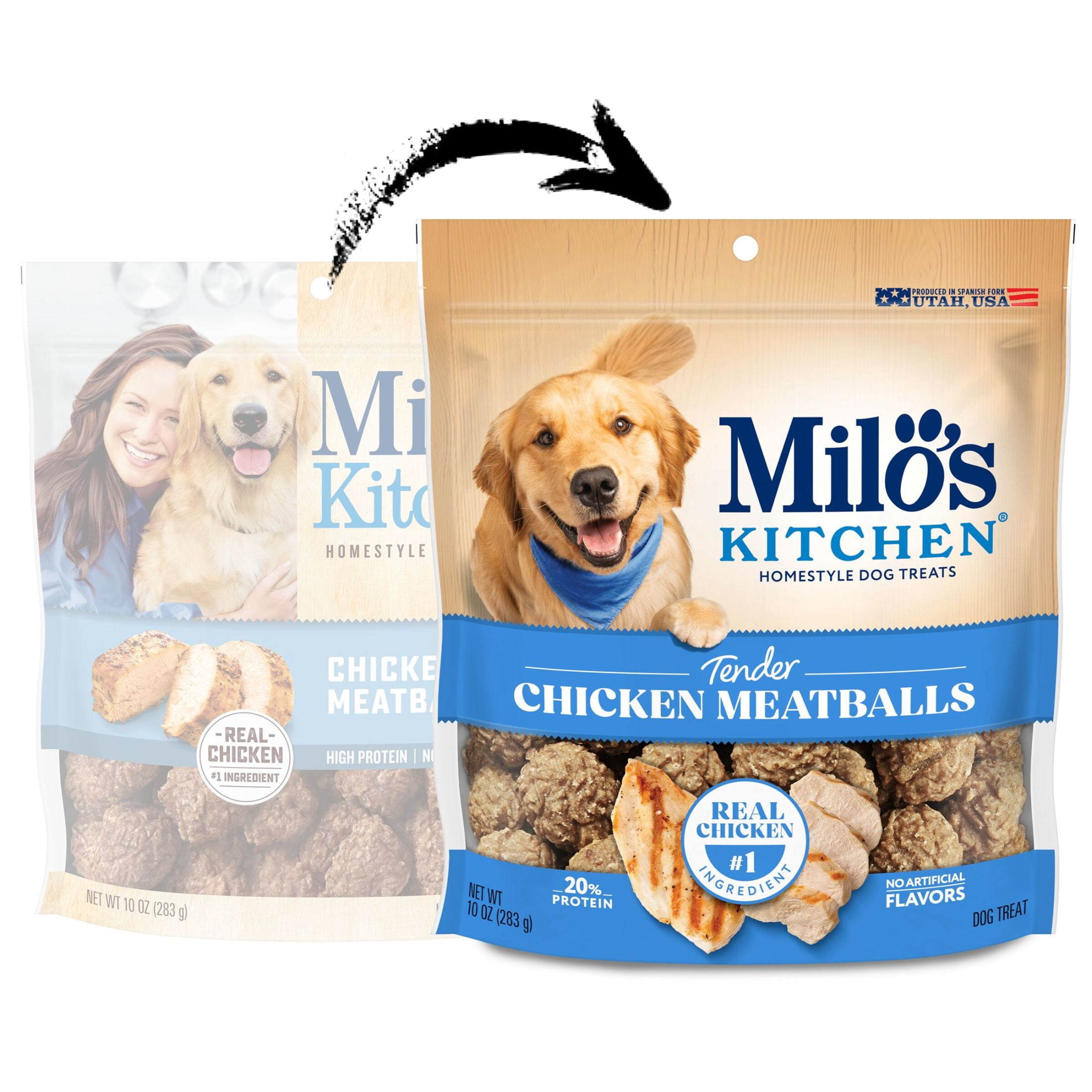 Milo’s Kitchen Chicken Meatballs Dog Treats, 10 oz Bag
