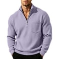 thumbnail image 3 of Jopfuhed Sweatshirt for Men Plus Size Solid Color Casual Stand Collar Quarter Zip Sweatshirt with Pocket Loose Long Sleeve Corduroy Pullover Tops,Sizes S-5XL, 3 of 8