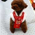 thumbnail image 3 of Dog New Year Outfit Pet Cheongsam Tang Costume Winter Warm Coat for Puppy Small Medium Dog (L), 3 of 5