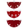 thumbnail image 6 of Christmas Tree Skirt Knitted Thicker Soft Cozy Lace Up Scene Layout Woolen Yarn Party Decoration Xmas Elk Tree Floor Mat Party Supplies, 6 of 8