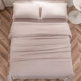 thumbnail image 3 of JOHNPEY Cooling Bamboo Bed Sheets,Silky Soft Bed Sheets for Full Size Bed with 18 Inch Deep Pocket Hotel Bedding Sheets & Pillowcases, 4 Pieces, Pink,Full Size, 3 of 8