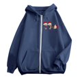 thumbnail image 5 of Womens Ugly Christmas Hooded Sweatshirts Xmas Santa Claus Printed Long Sleeve Full Zip Up Jackets Crew Neck Basic Fall Trendy Winter Hoodies with Pocket, 5 of 8
