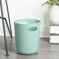 thumbnail image 3 of Mainstays Basic Plastic 1.45 Gallon Wastebasket in Clearly Aqua for Bathroom, Bedroom or Office, 3 of 5