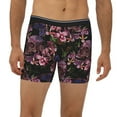 thumbnail image 2 of Salouo Orchids Flowers Pattern Men's Boxer Briefs, Soft & Breathable Underwear Elastic Waistband Briefs for Men,1-Pack, 2 of 7