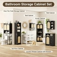thumbnail image 4 of Vabches 67"Tall Narrow Bathroom Storage Cabinet, Linen Cabinet with Rattan Doors, Drawer & Adjustable Shelves, 4 of 10