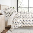 thumbnail image 1 of Juego de Funda Nórdica - Ultra Suave - Pluma Bohemia Azul Marino para Ropa de Cama Tamaño Queen de Comfort Canopy, 1 of 14