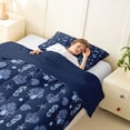 thumbnail image 3 of jejeloiu Coastal Seahorse Twin Comforter Sets,Coral Shell Pattern Bedding Set For Boys,Navy Blue,Navy Blue Reversible,2 Pieces,1 Comforter and 1 Pillowcase, 3 of 7
