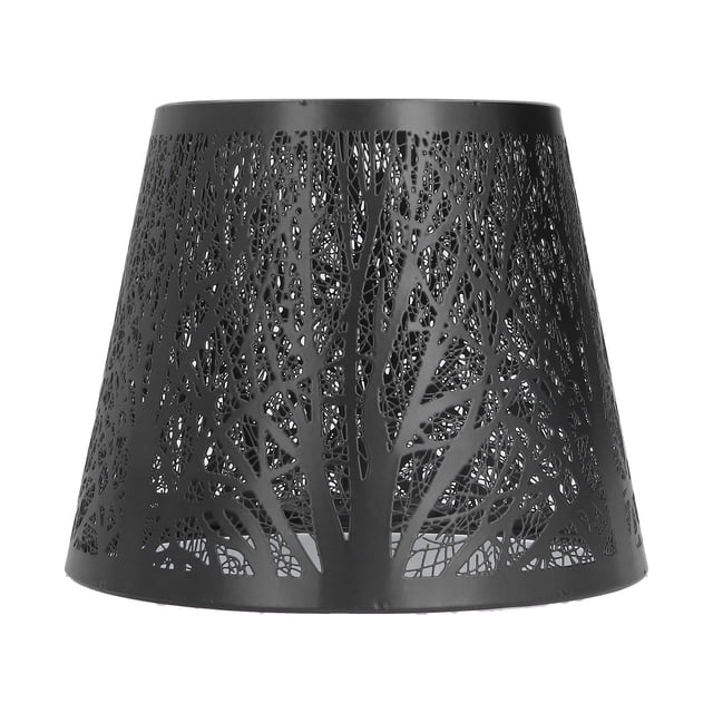 Lampshade, Wrought Iron Lamp Cover Easy To Install Heat Dissipation Mini E27 For Home For Bedroom For Bedside Black