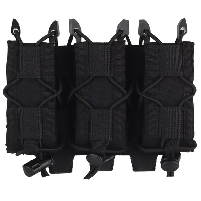 WDOplteas Triple para Revistas 9 Mm Elástica para Revistas Triple (negro)