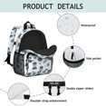 thumbnail image 4 of Police and Rifle White Pattern Backpack for School, Cute School Bag with Adjustable Shoulder Straps and Padded Back, 15"x11.42"x5.5", 4 of 5